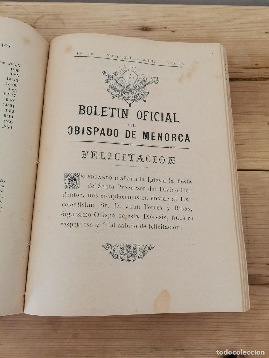 Libros antiguos: Boletin obispado de menorca - Foto 2