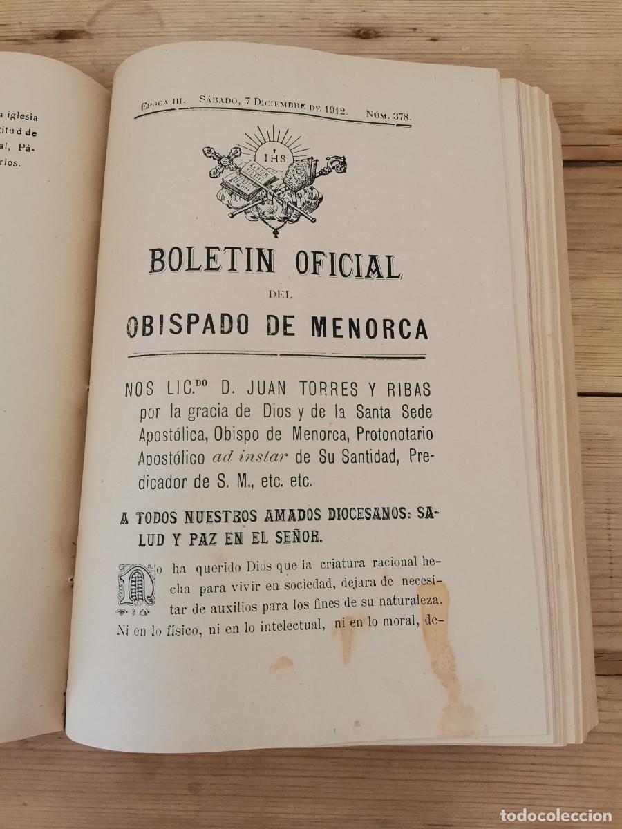 Libros antiguos: Boletin obispado de menorca - Foto 4