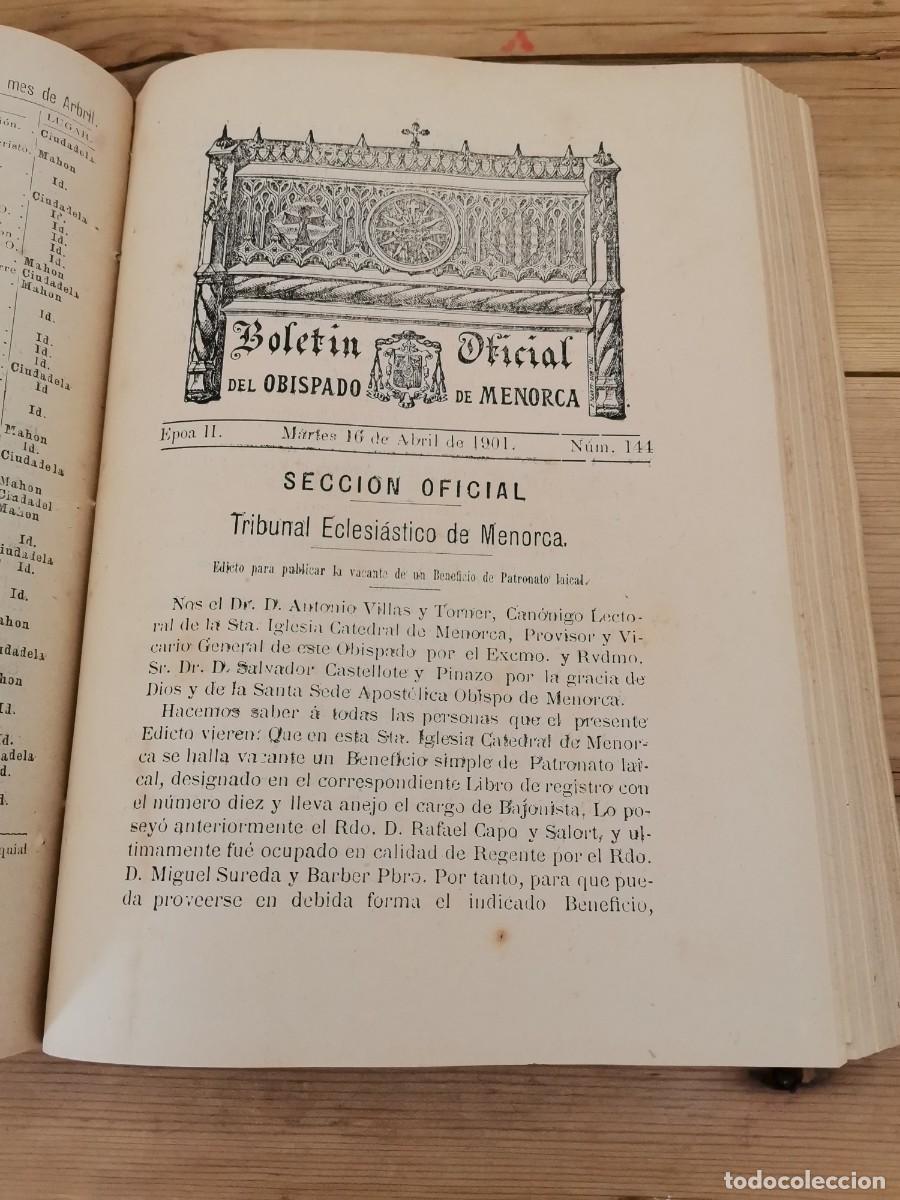Libros antiguos: Boletin obispado de menorca - Foto 4