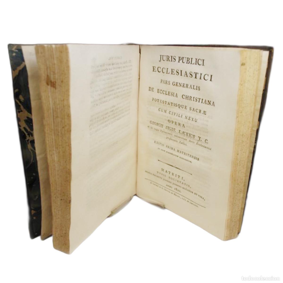 Libros antiguos: GEORGIO S. LACKICS - DERECHO ECLESIASTICO - 1822 - Foto 3
