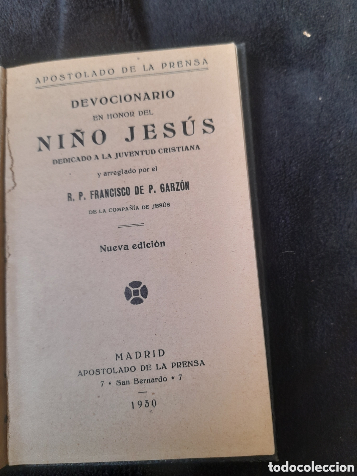 Libri antichi: Devoci&oacute;nario en Honor del Ni&ntilde;o Jes&uacute;s de 1930