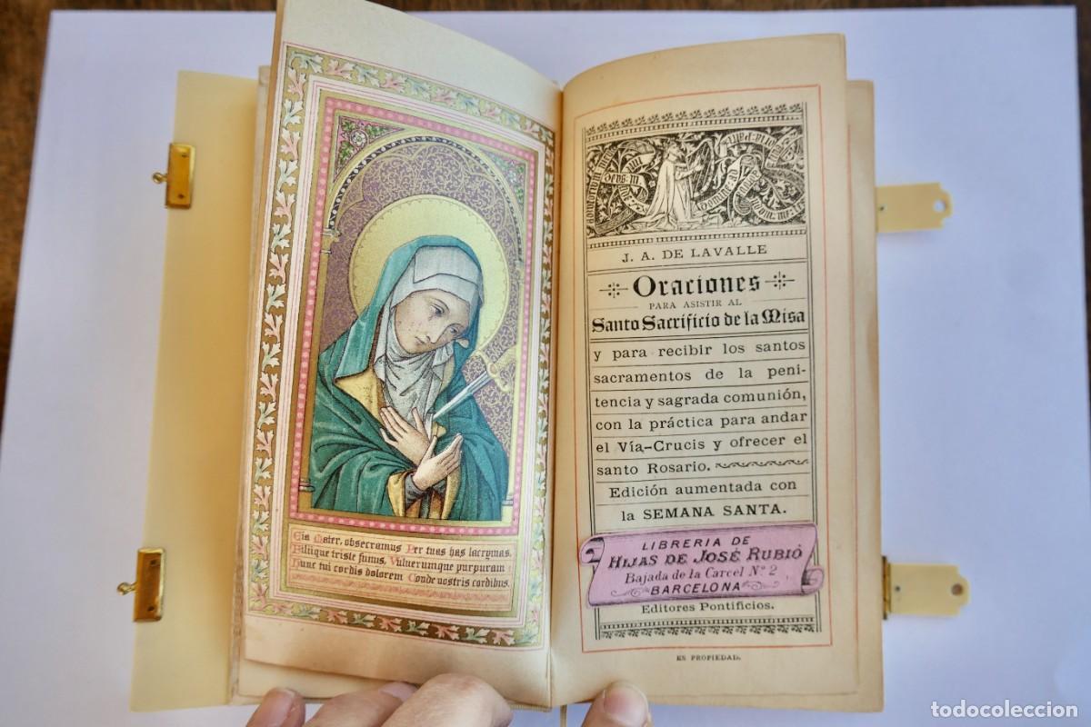 Libros antiguos: ORACIONES. J.A DE LAVALLE. 1893.- ENCUADERNACION HUESO 15,5 X 9 CM