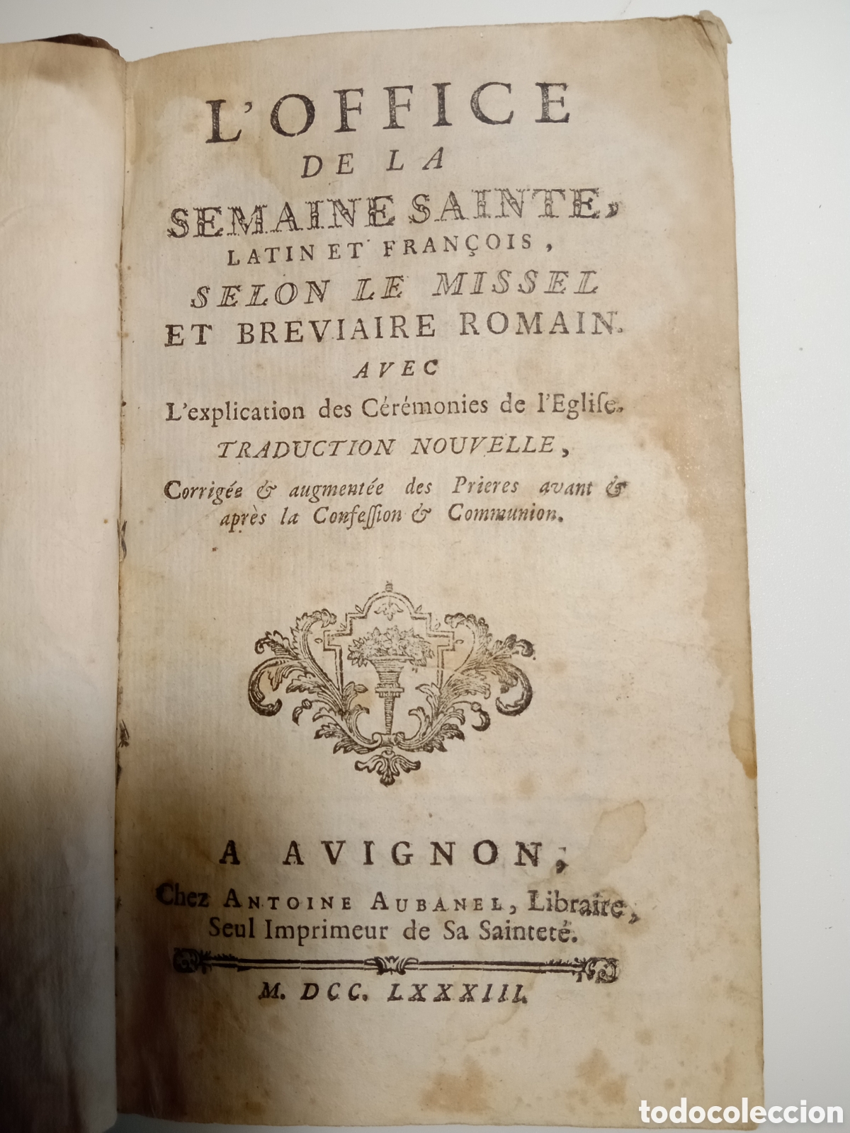 Libros antiguos: Oficio de la Semana Santa 1783 - Foto 1