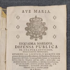 Libri antichi: 1747. ESQUADRA MARIANA. VIRGEN DEL ROSARIO. INQUISICIÓN. SEVILLA.
