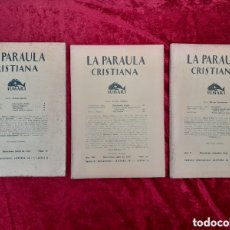 Libros antiguos: RV-312. LA PARAULA CRISTIANA. SUMARI. VVAA. NÚMEROS DEL 91-96. BARCELONA. 1932