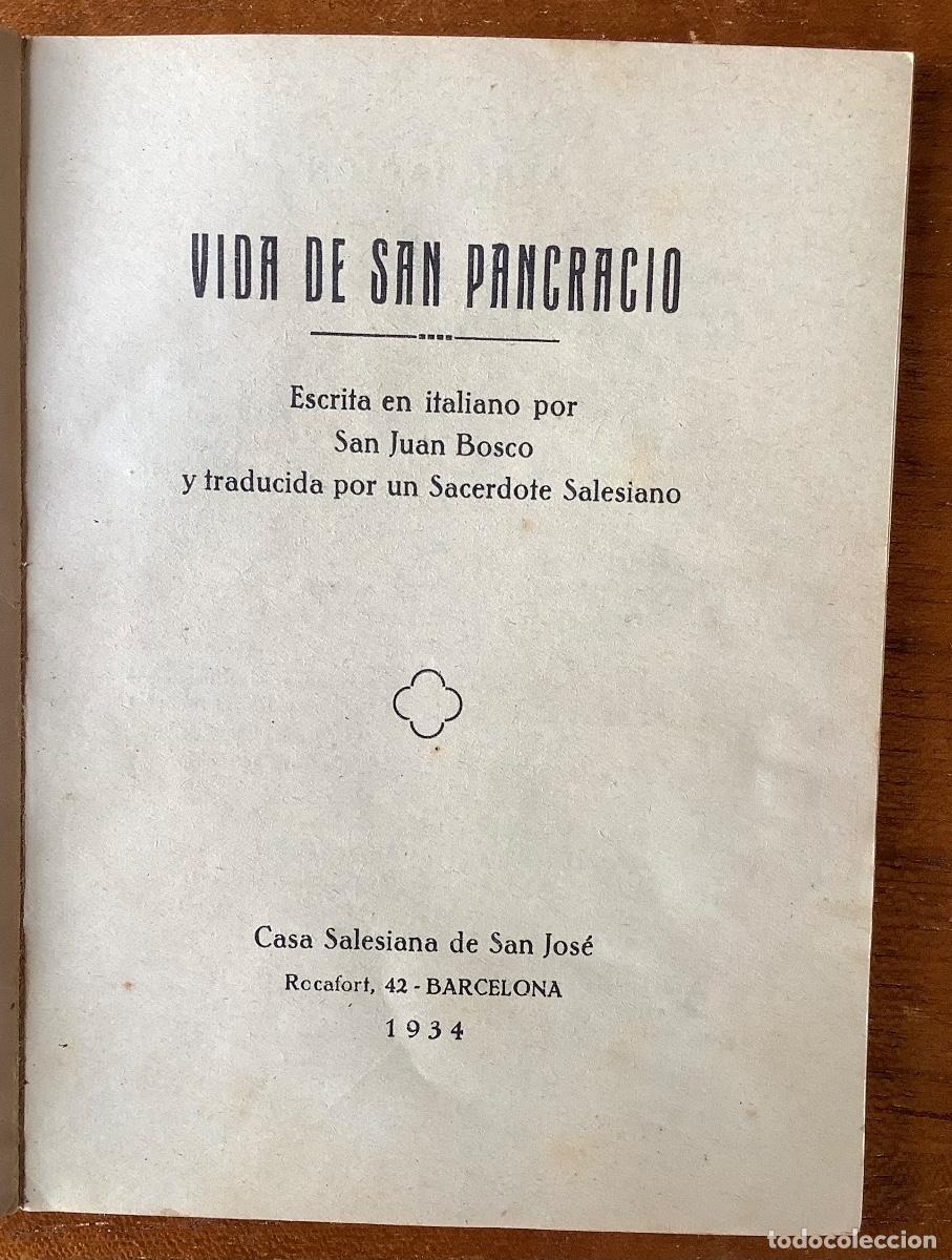 Libros antiguos: VIDA DE SAN PANCRACIO - Foto 3