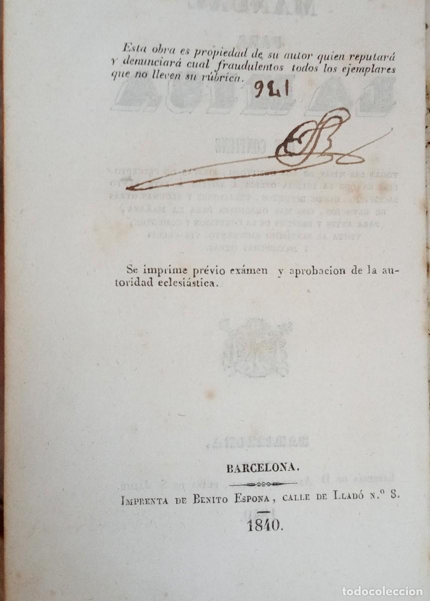 Libros antiguos: MANUAL PARA LA MISA - Foto 3