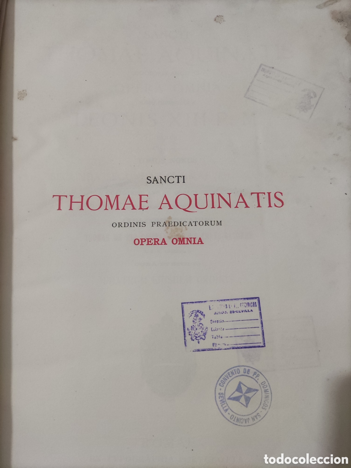 Libros antiguos: Sancti Thomae Aquinatis.... Opera Omnia. - Foto 9