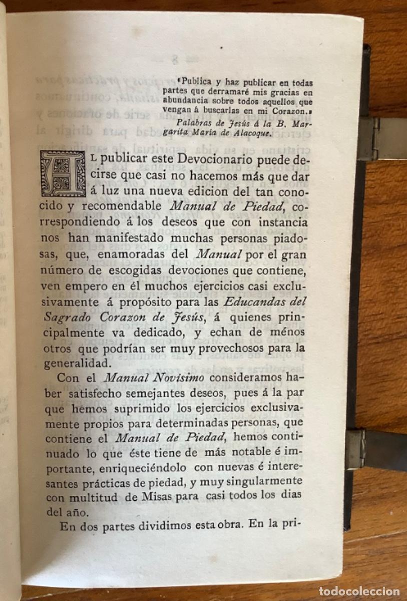 Libros antiguos: MANUAL NOVISIMO DE PIEDAD - Foto 8