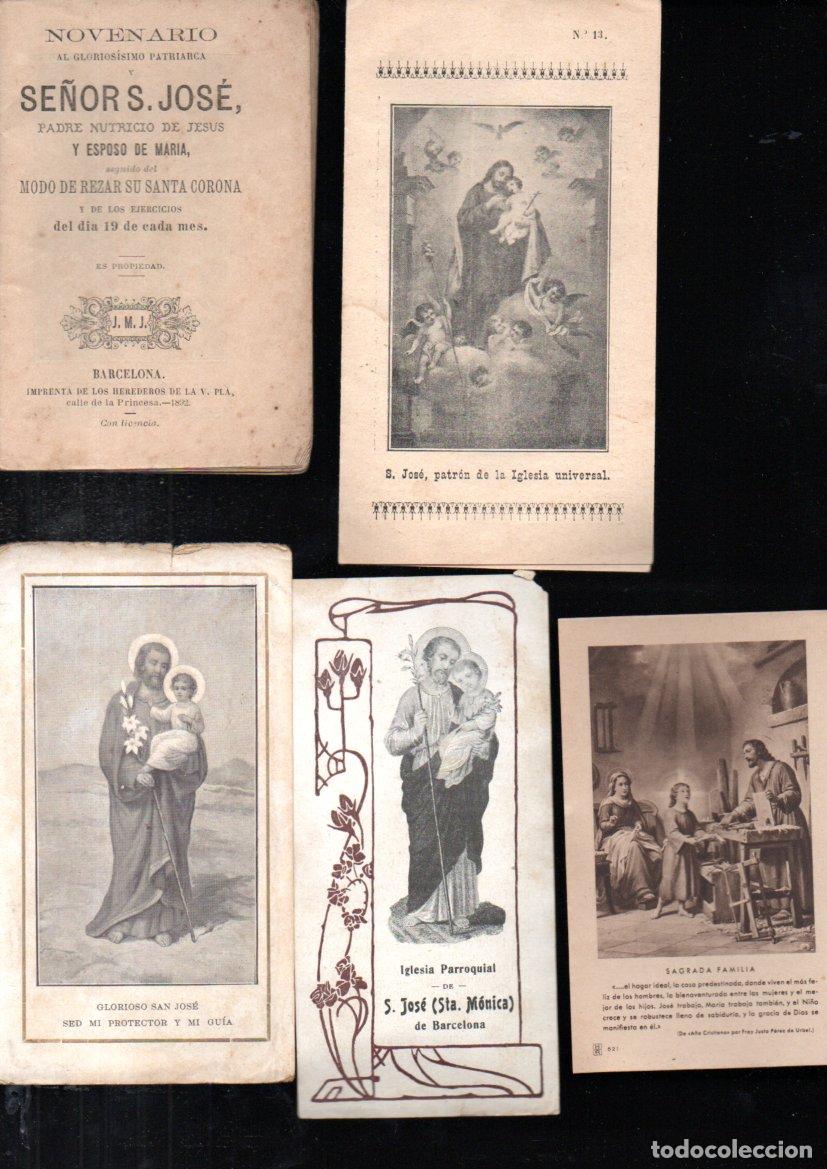 Libros antiguos: NOVENARIO DE SAN JOS&Eacute; (1892) + 4 ESTAMPAS