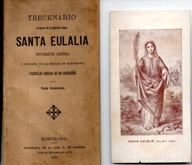 Libros antiguos: TRECENARIO DE SANTA EULALIA (1897) - Foto 1