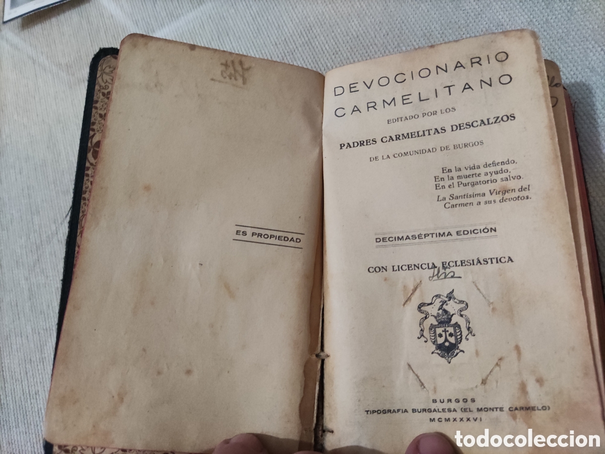 Libros antiguos: Devocionario Carmelitano. - Foto 6