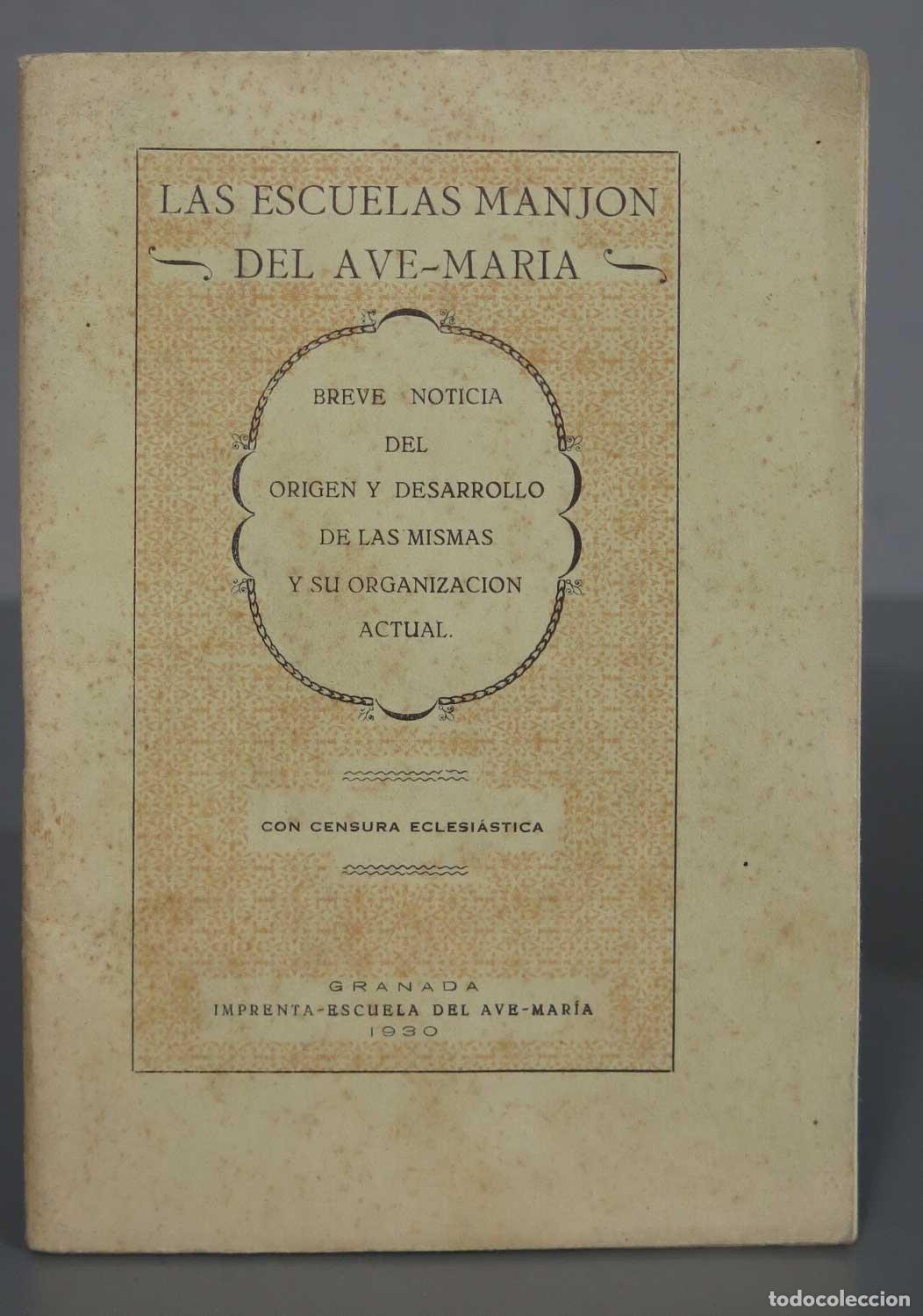 Antiquarische B&uuml;cher: BREVE NOTICIA DEL ORIGEN Y DESARROLLO DE LAS MISAS Y SU ORGANIZACION ACTUAL. ESCUELAS MANJON. 1930