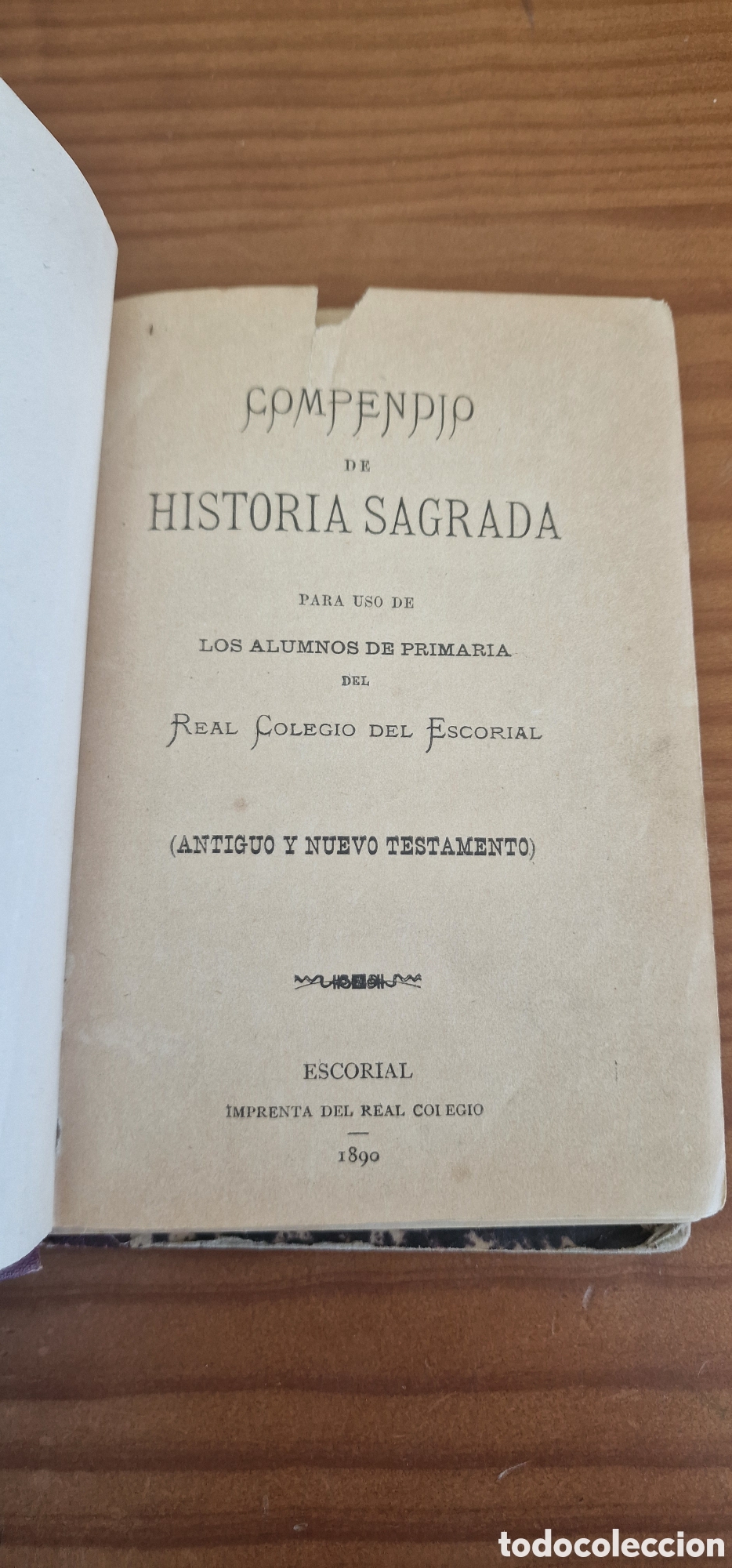 Libros antiguos: Compendio de la historia sagrada - Foto 3