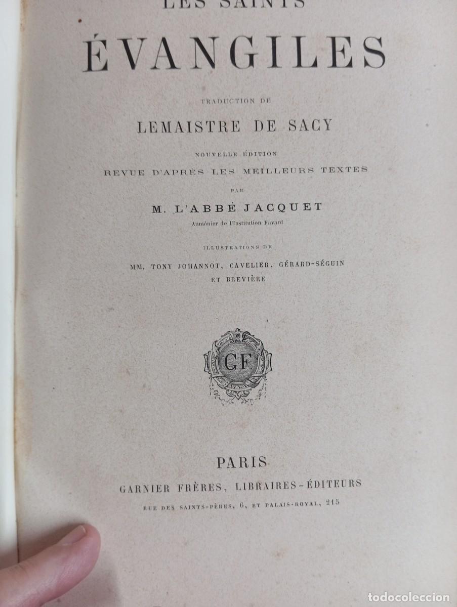 Libros antiguos: Les saints evangiles - Foto 2