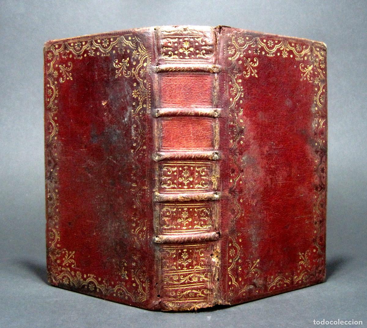 Livres anciens: A&ntilde;o 1773 Encuadernaci&oacute;n de lujo en marroqu&iacute;n rojo con hierros dorados 2 ejemp. en el mundo Grabados