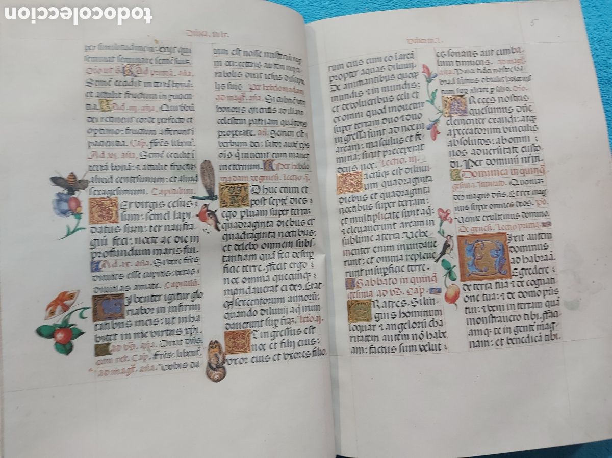 Libros antiguos: Libro de horas de la condesa de Bertiandos, facsimil. - Foto 3