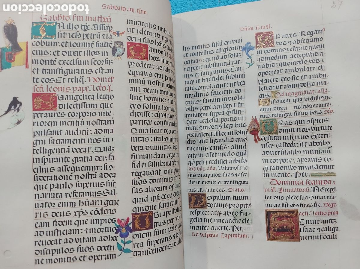 Libros antiguos: Libro de horas de la condesa de Bertiandos, facsimil. - Foto 4
