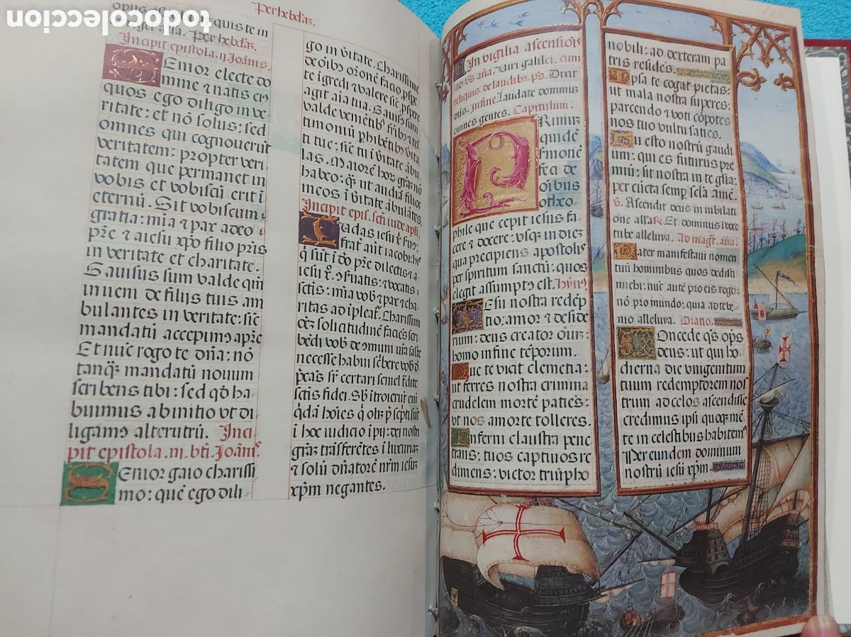 Libros antiguos: Libro de horas de la condesa de Bertiandos, facsimil. - Foto 6