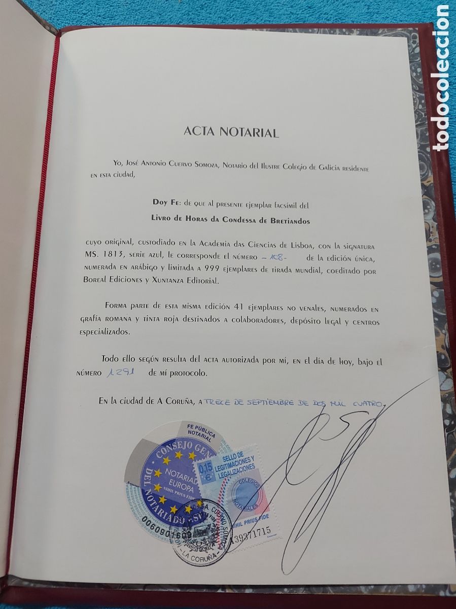 Libros antiguos: Libro de horas de la condesa de Bertiandos, facsimil. - Foto 7