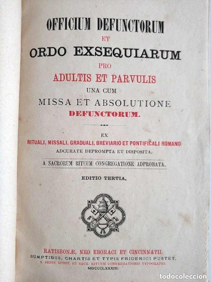Libri antichi: Admite ofertas Officium defunctorum et ordo exsequiarum pro adultis et parvulis una cum missa et ab