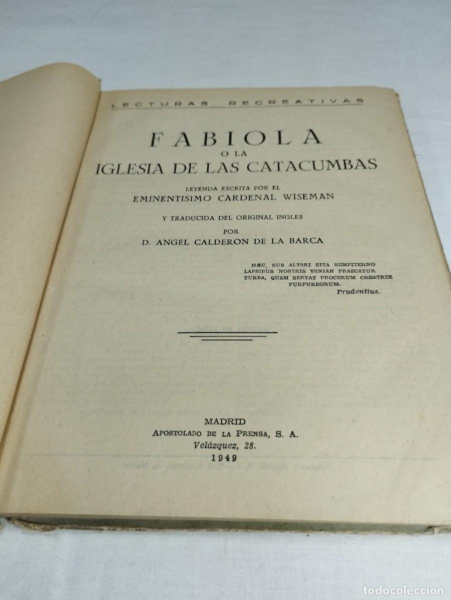 Libros antiguos: Fabiola. Cardenal Wiseman, 1949 - Foto 2