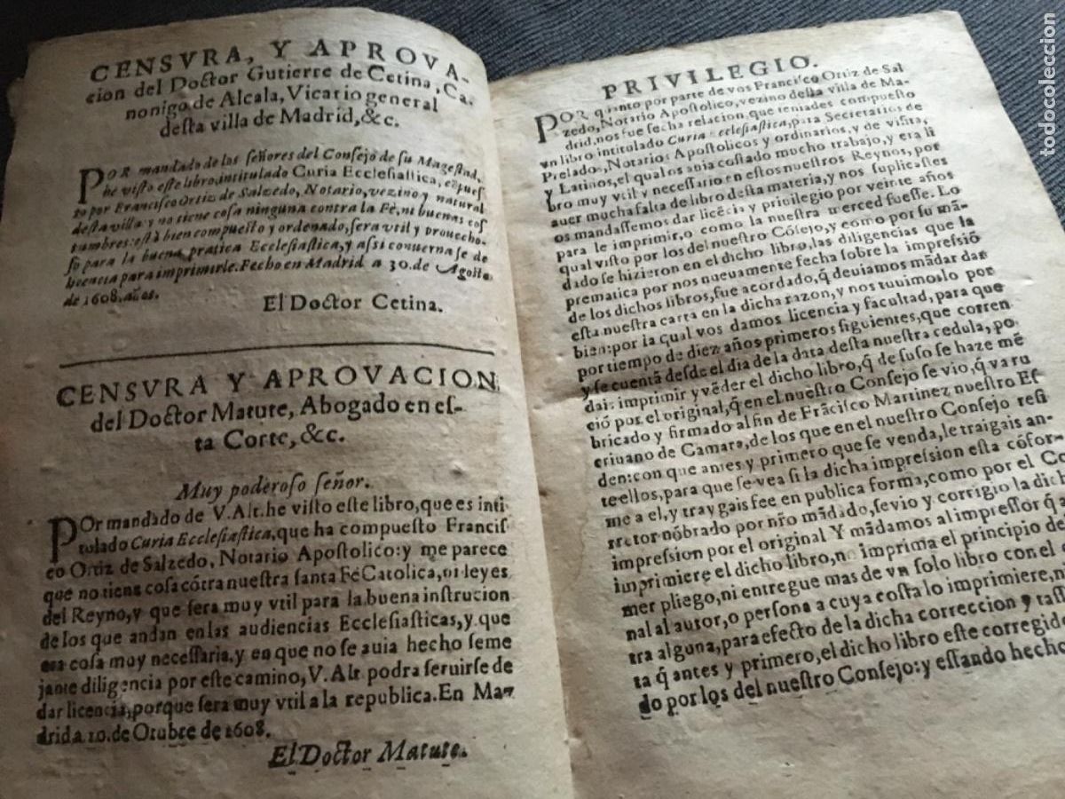 Libros antiguos: Curia eclesiastica secretarios 1610 - Foto 3