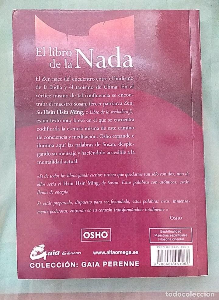 Libros antiguos: LIBRO ESPIRITUALIDAD . EL LIBRO DE LA NADA OSHO - Foto 2