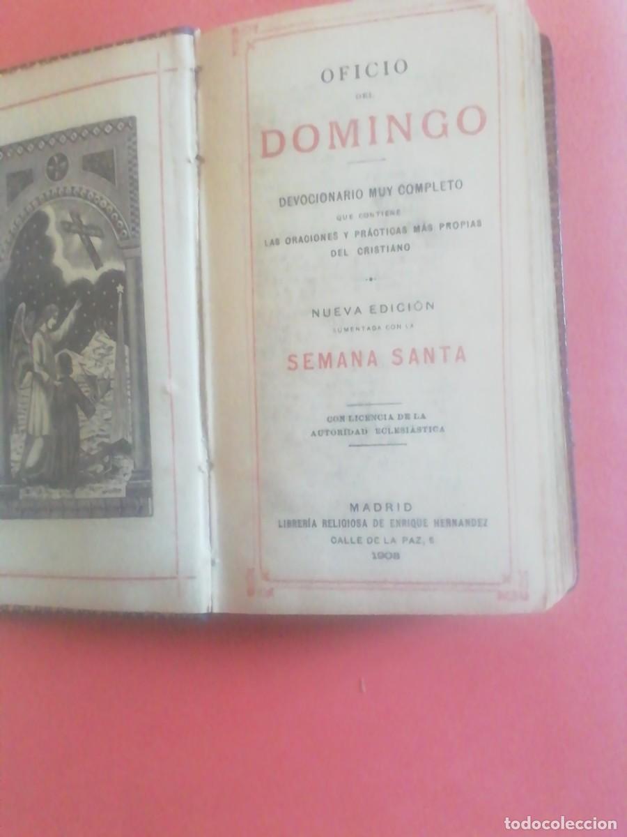 Libros antiguos: OFICIO DEL DOMINGO. DEVOCIONARIO. MADRID, 1908 - Foto 1