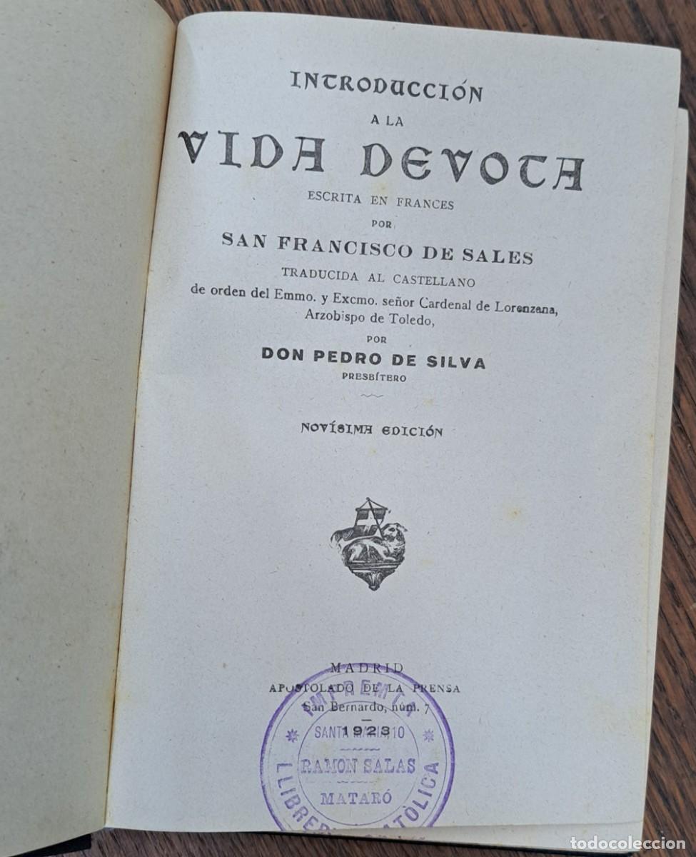 Libros antiguos: Introducci&oacute;n a la vida devota, Francisco de Sales, 1923 - Foto 1