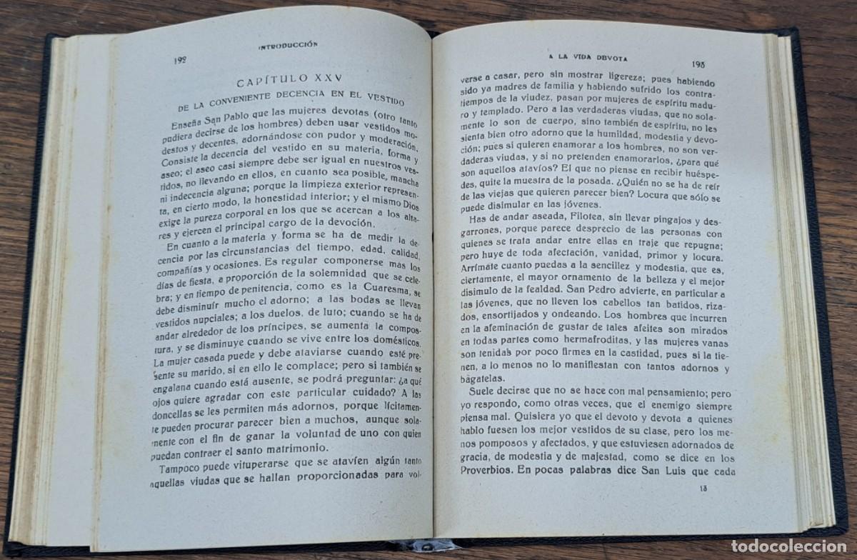 Libros antiguos: Introducci&oacute;n a la vida devota, Francisco de Sales, 1923 - Foto 5