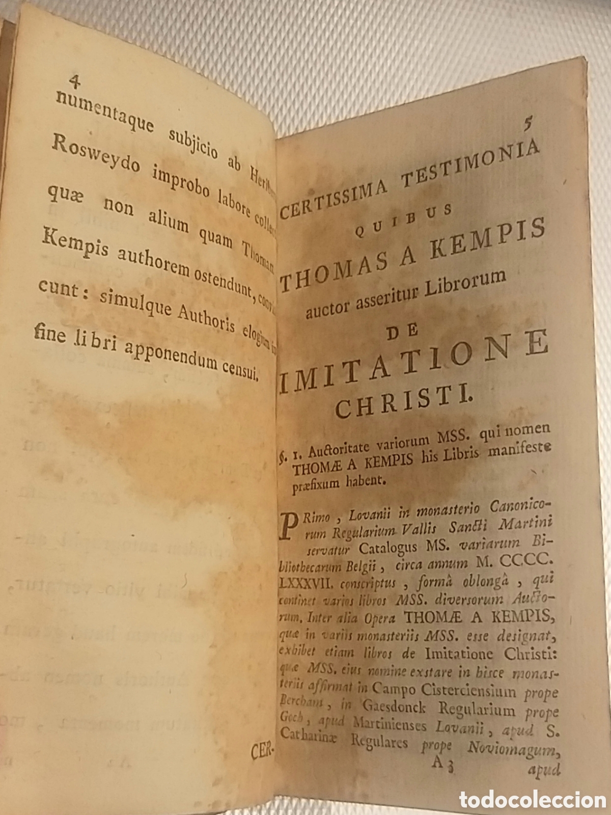 Libros antiguos: Thomae a Kempis, canonici regularis 1790 - Foto 3