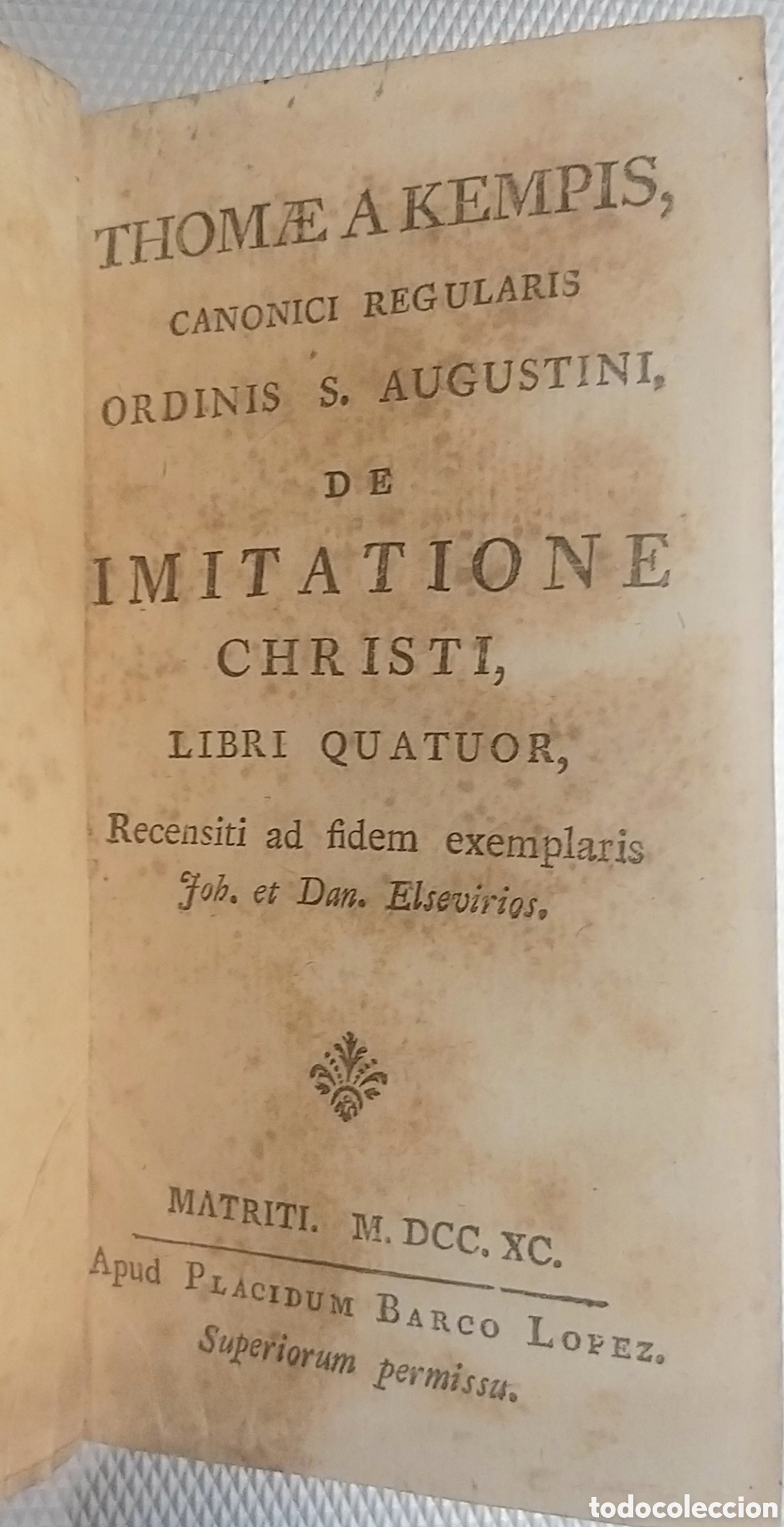 Libros antiguos: Thomae a Kempis, canonici regularis 1790 - Foto 1