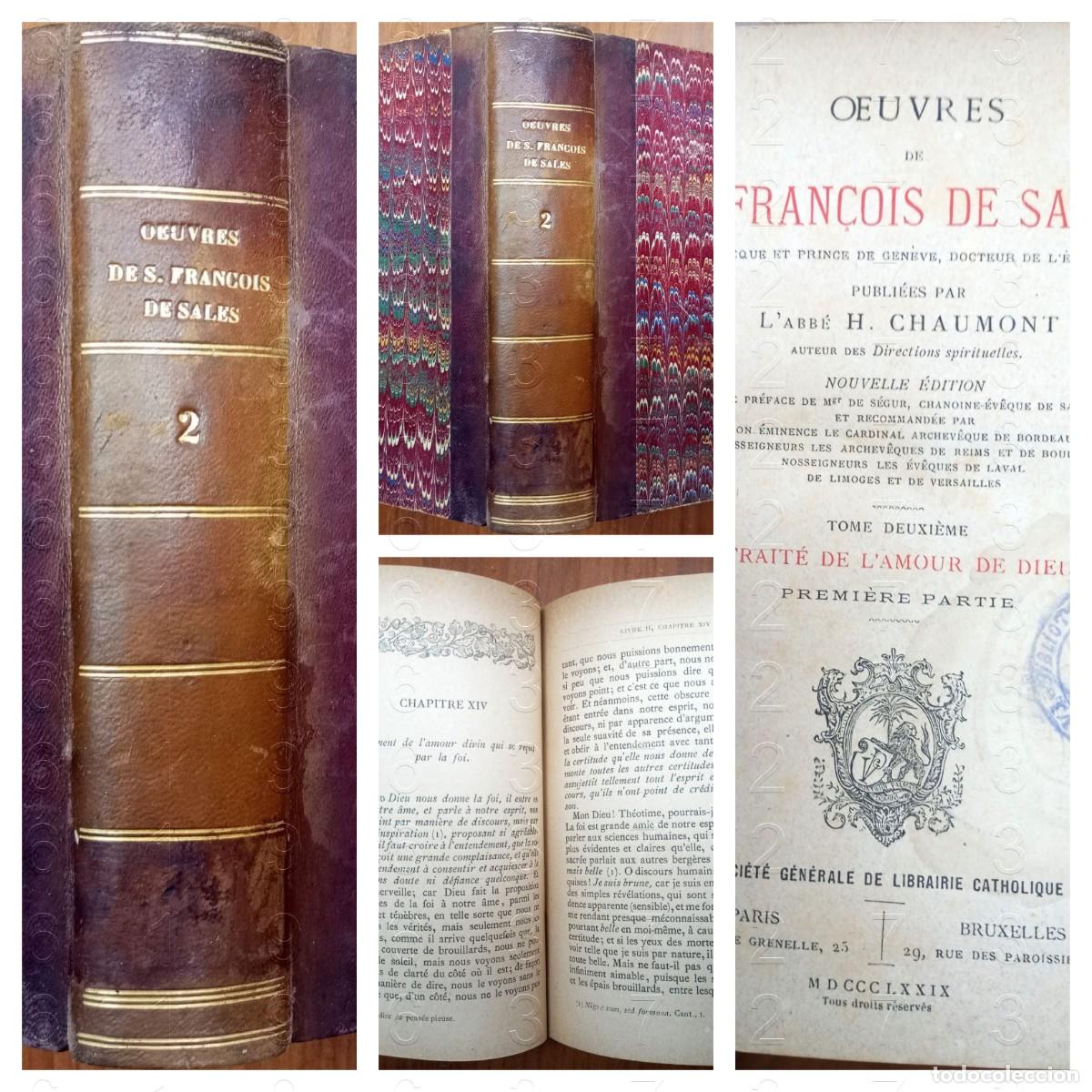 Antiquarische B&uuml;cher: SAN FRANCISCO DE SALES TRATADO DEL AMOR DE DIOS I FRANC&Eacute;S 1879 U95
