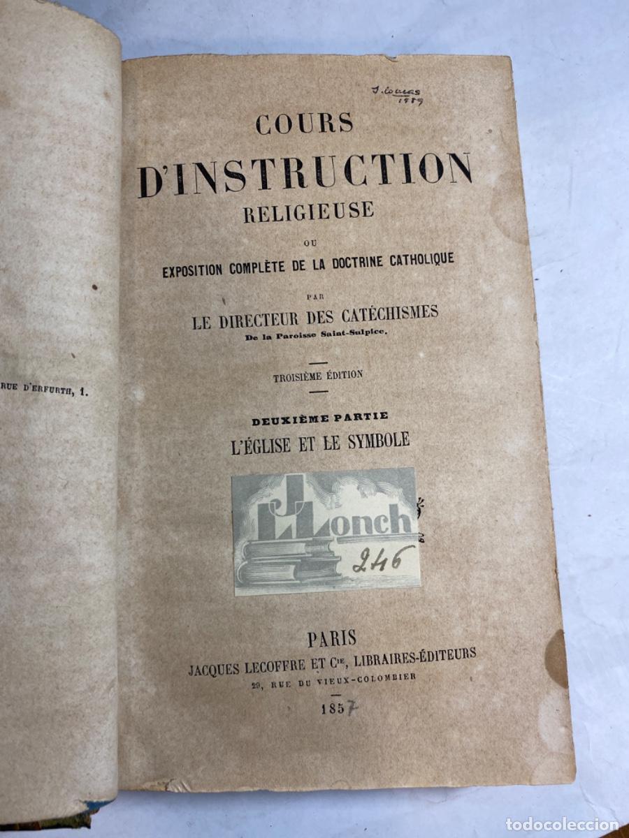 Libros antiguos: COURS DINSTRUCTION RELIGIEUSE 1857 - Foto 2
