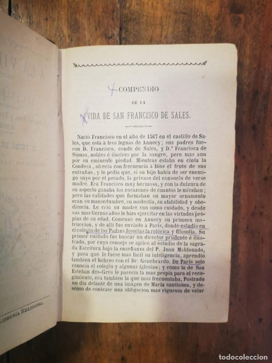Libros antiguos: FRANCISCO DE SALES, Santo. Introducci&oacute;n a la vida devota - Foto 3