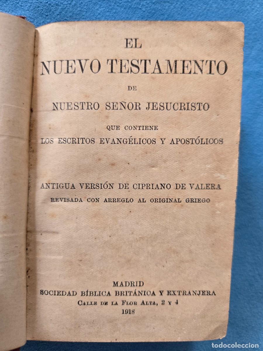 Old books: NUEVO TESTAMENTO, peque&ntilde;o tomo -A&ntilde;o 1918