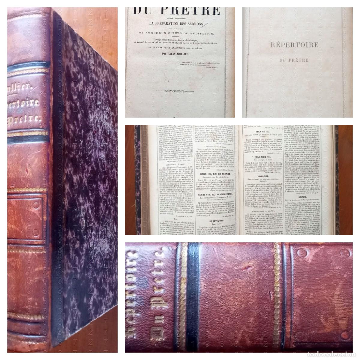 Livros antigos: PRETRE REPERTOIRE DU LOUIS MULLIER 1858 729PG U76