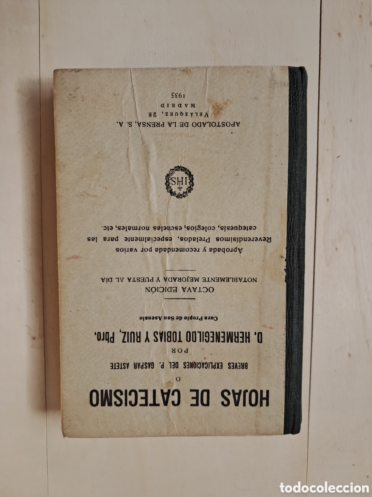 Livros antigos: Hojas de catecismo hermenegildo tobias y ruiz 1935