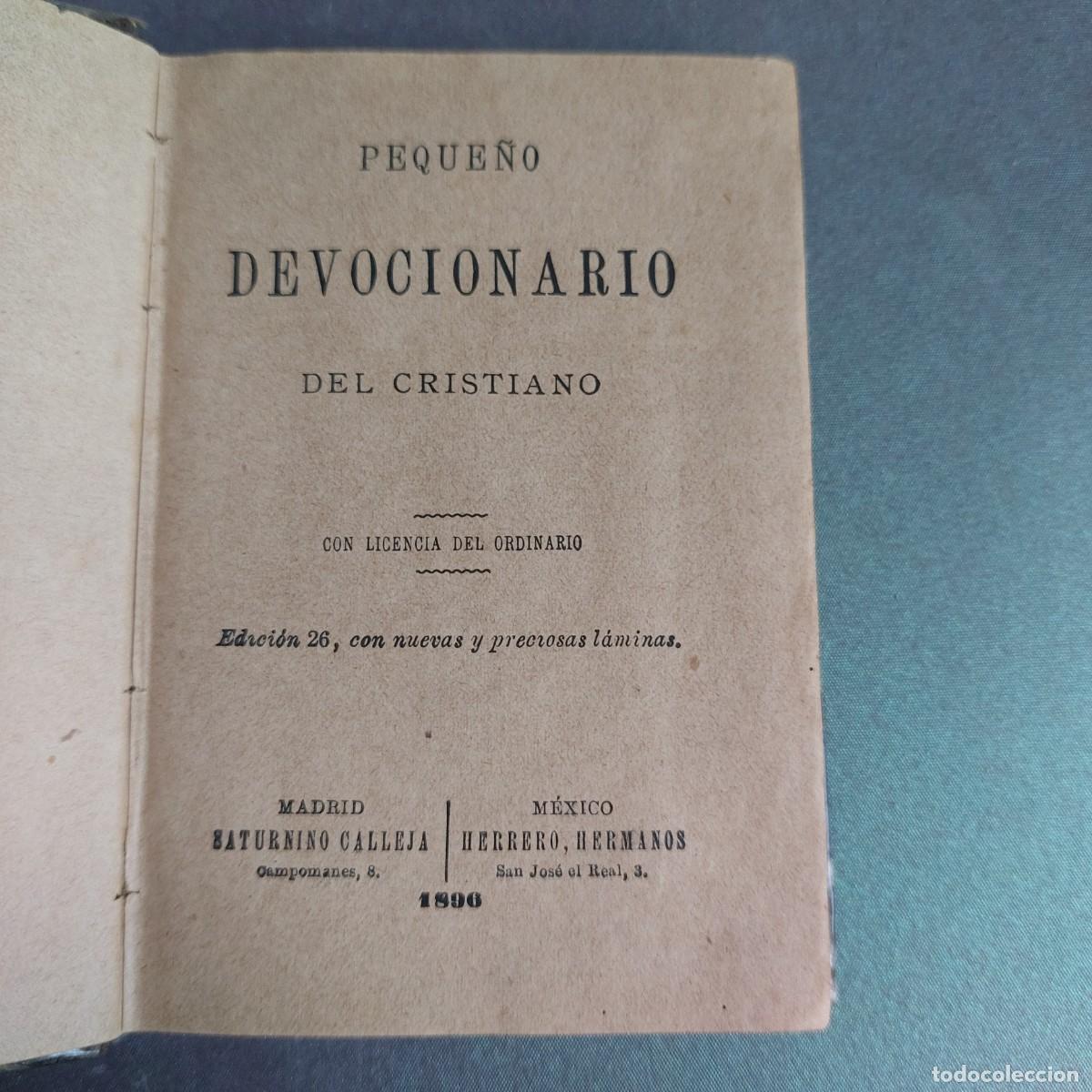 Libros antiguos: Peque&ntilde;o devocionario - 1896 - Foto 1
