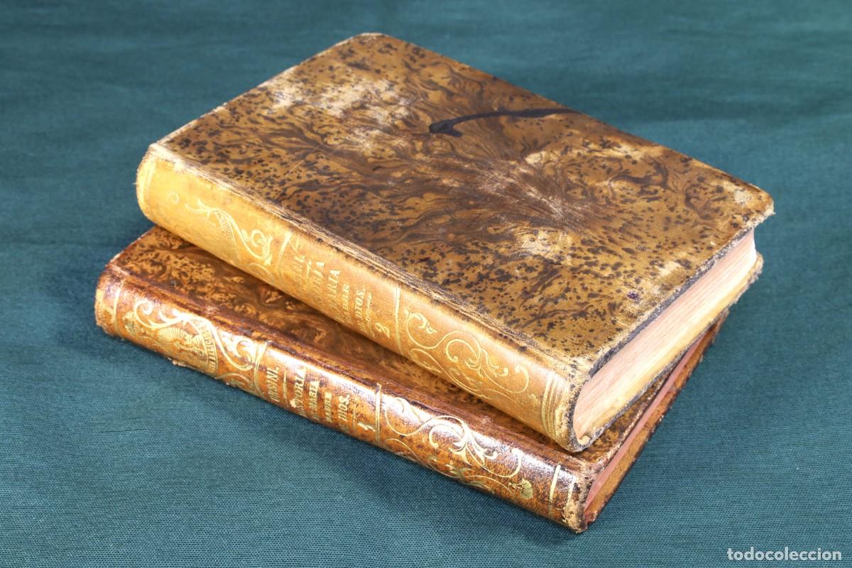 Livres anciens: La Virgen historia de Mar&iacute;a Madre de Dios. Dos tomos. 1857 The Virgin History of Mary Mother of God