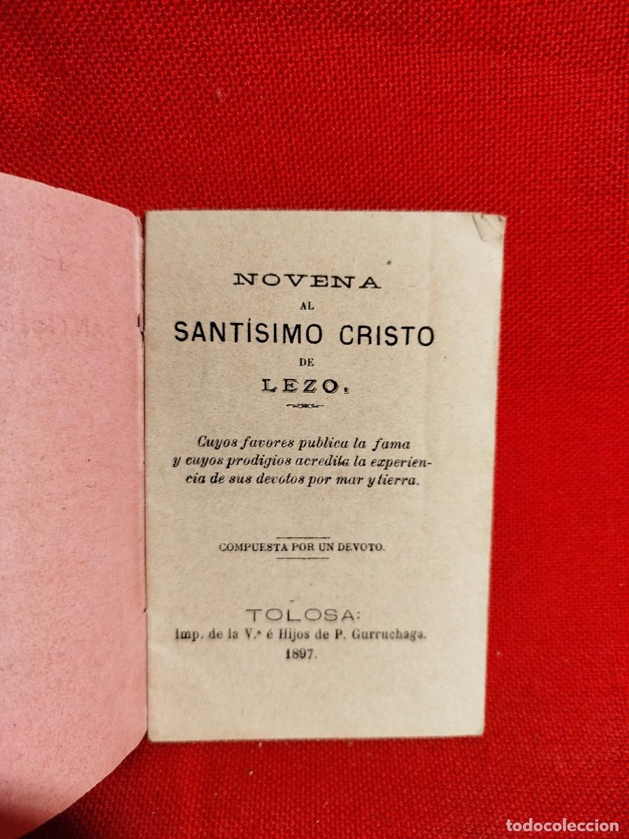 Libros antiguos: 1897. Novena al Sant&iacute;simo Cristo de Lezo. - Foto 2