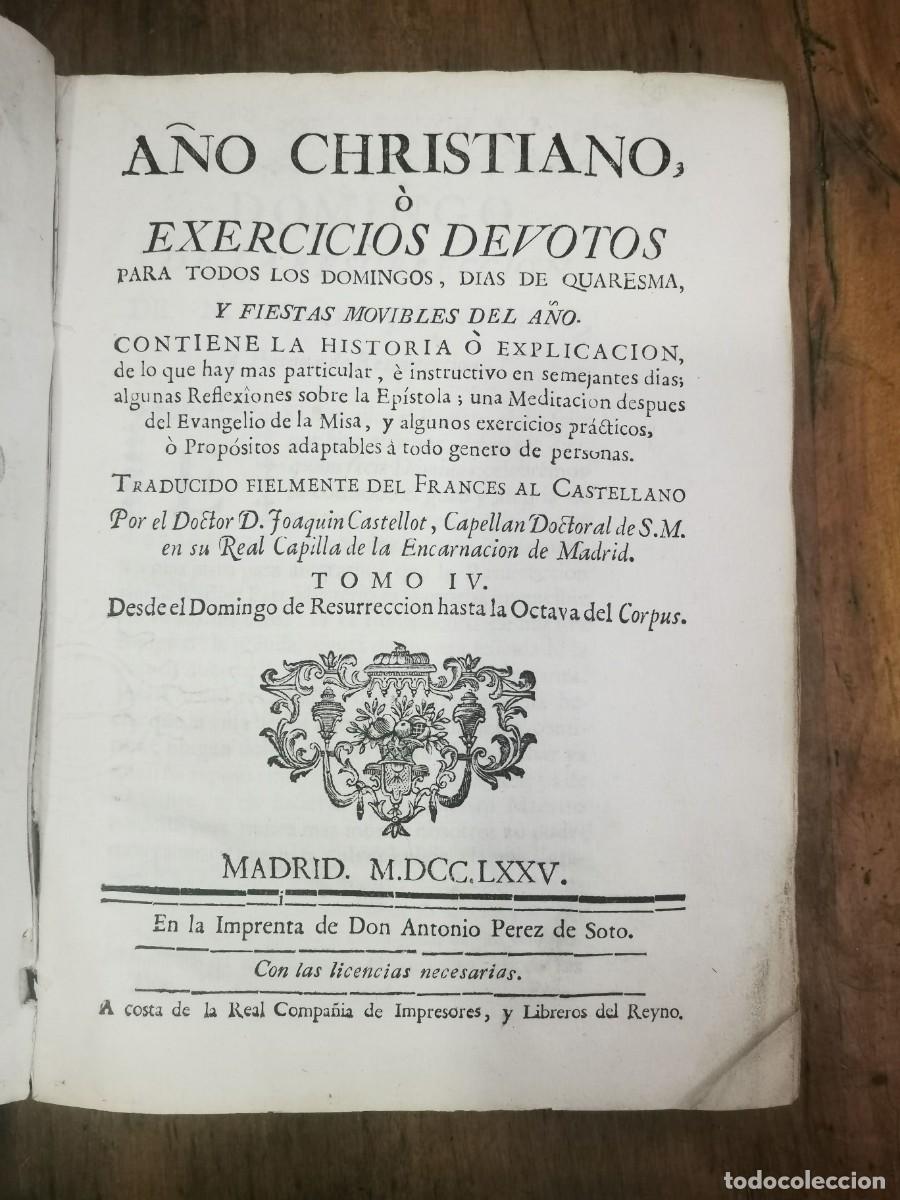 Antiquarische B&uuml;cher: A&Ntilde;O Christiano, &oacute; Exercicios devotos para todos los domingos, d&iacute;as de Quaresma, y fiestas movibles d