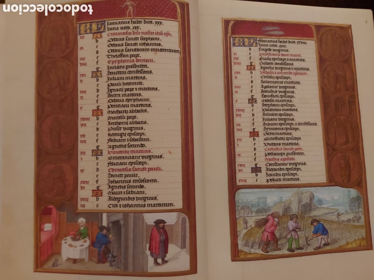 Libros antiguos: Libro de Horas de Juana I de Castilla. Facs&iacute;mil. Moleiro - Foto 3