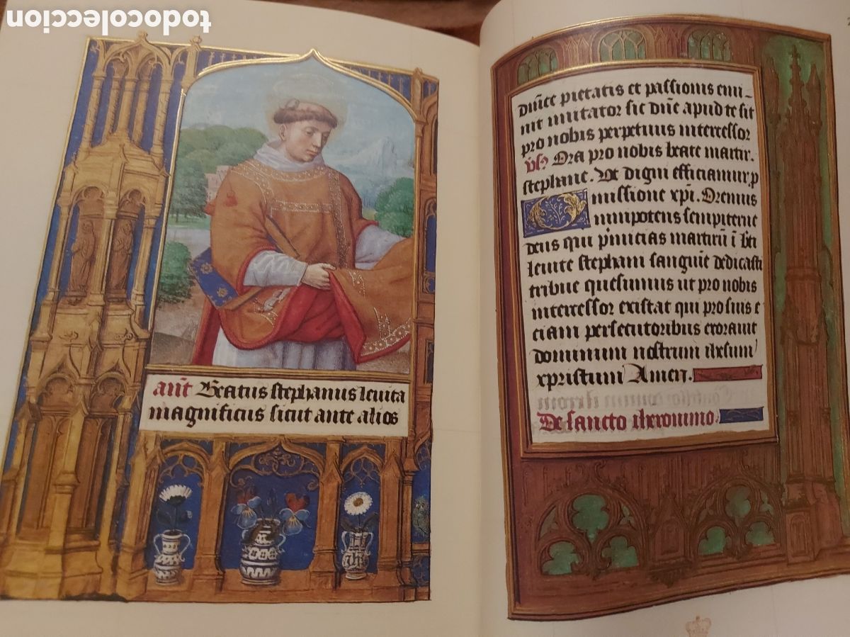 Libros antiguos: Libro de Horas de Juana I de Castilla. Facs&iacute;mil. Moleiro - Foto 8