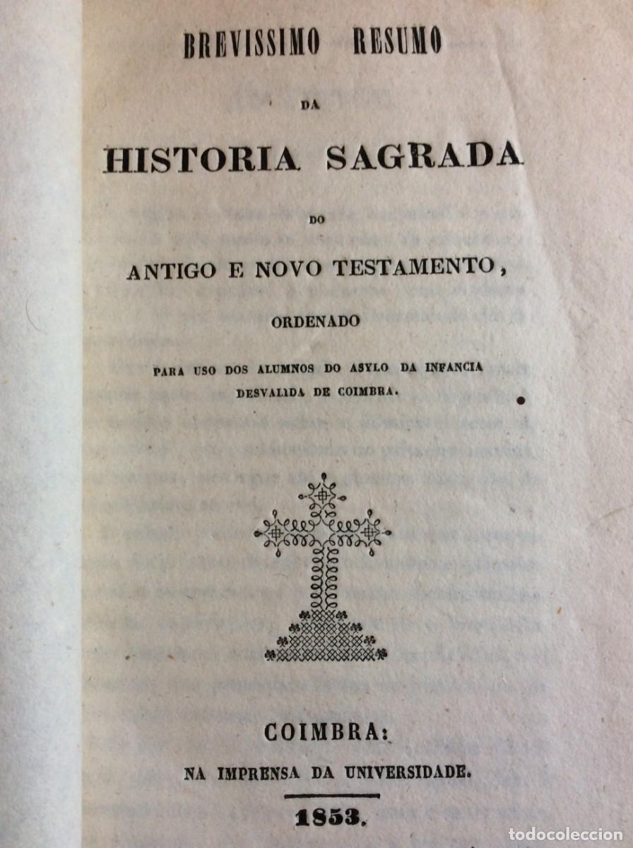 Antiquarische B&uuml;cher: BREV&Iacute;SSIMO RESUMO DA HIST&Oacute;RIA SAGRADA DO ANTIGO E NOVO TESTAMENTO, 1853