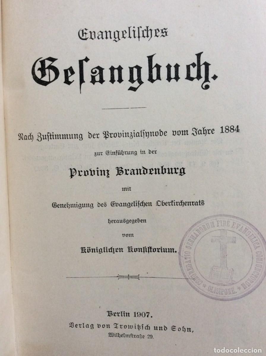 Antiquarische B&uuml;cher: Livro de hinos evang&eacute;licos alem&atilde;es, 1907. Magn&iacute;fica edi&ccedil;&atilde;o.