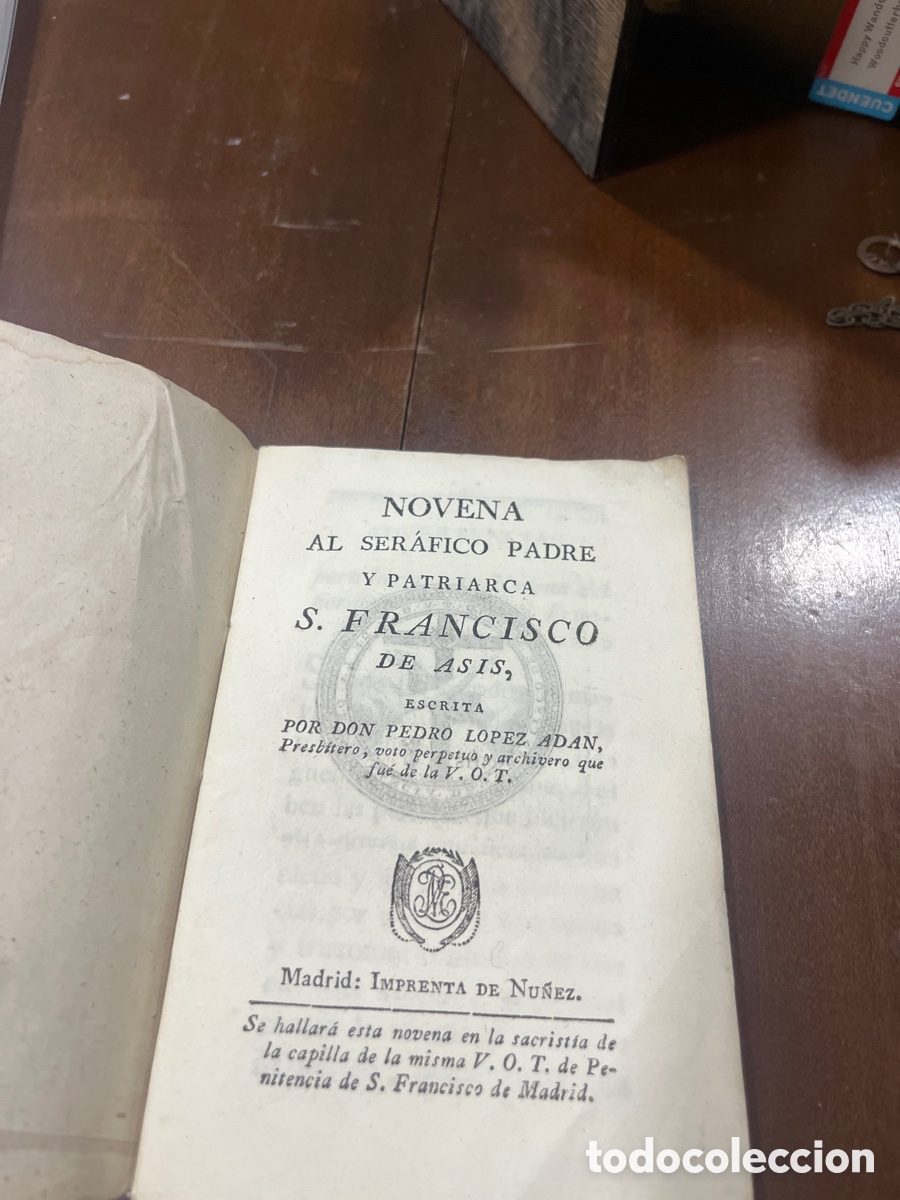 Old books: Novena al padre y patriarca San Francisco de As&iacute;s