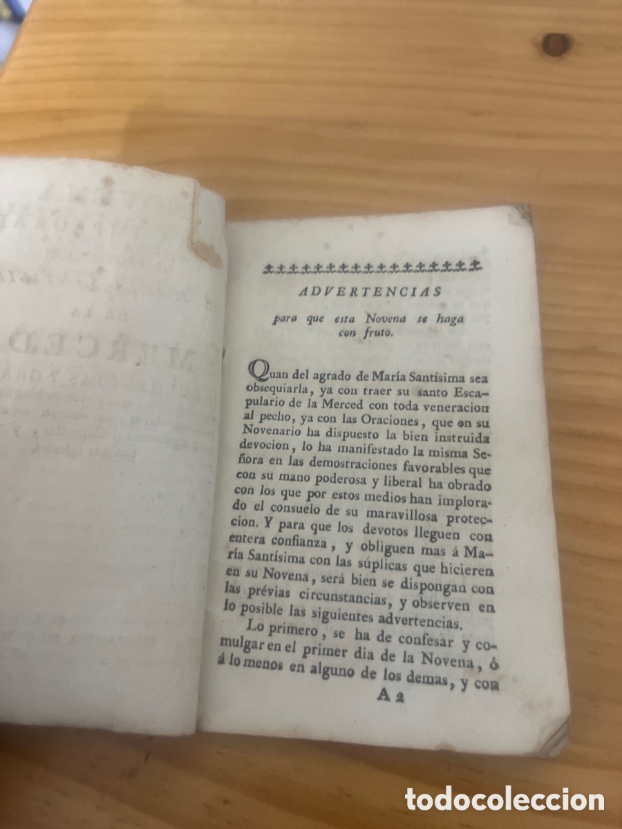 Libros antiguos: Novena para implorar de Mar&iacute;a sant&iacute;sima de la merced - Foto 2