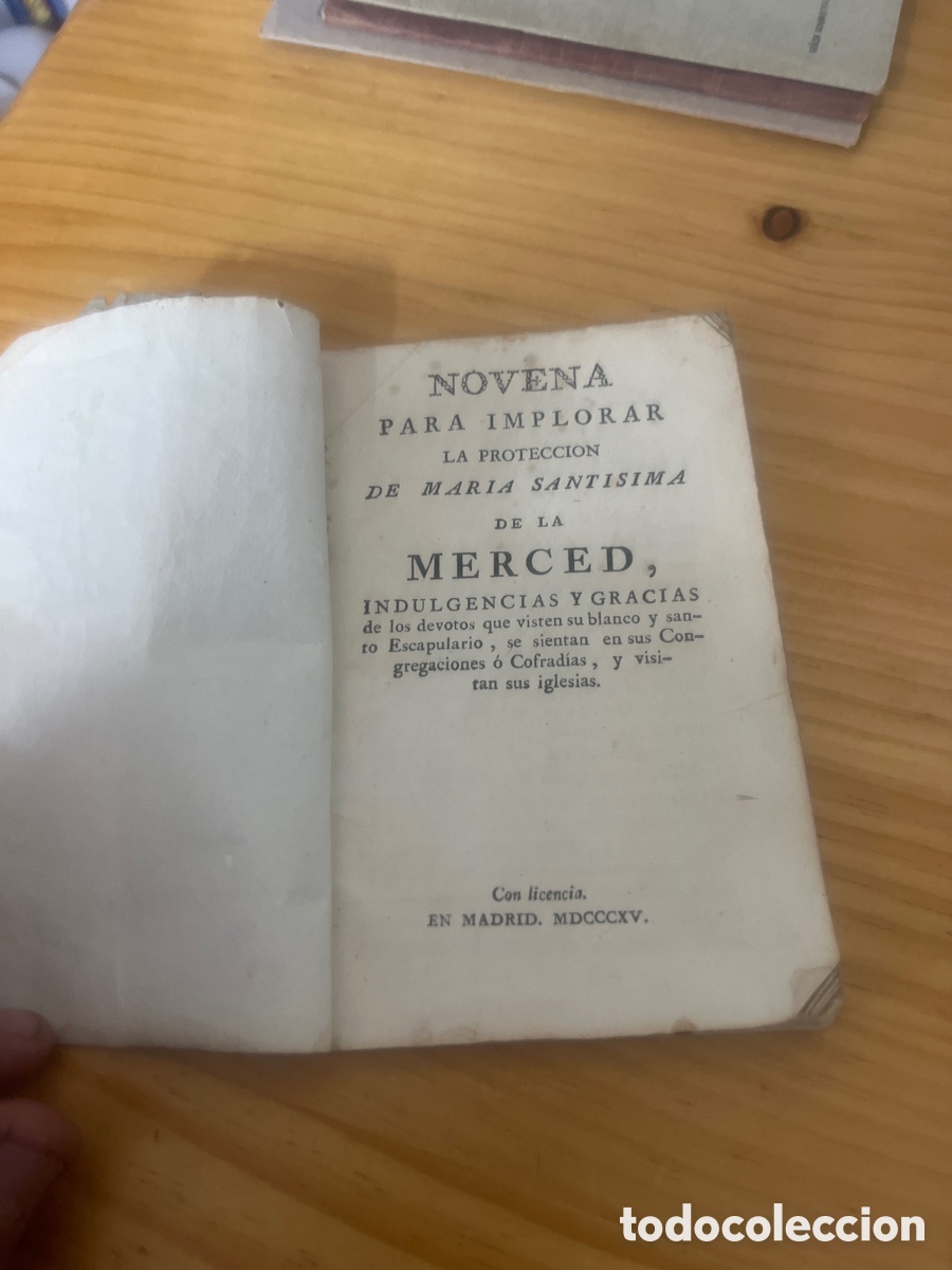 Libros antiguos: Novena para implorar de Mar&iacute;a sant&iacute;sima de la merced - Foto 1